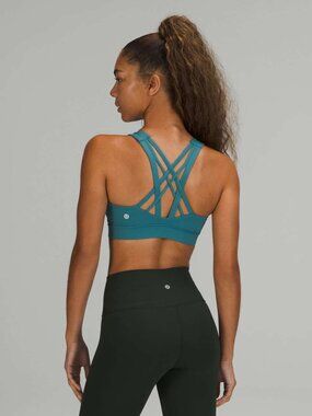 Lululemon Free to Be Elevated Sports Bra - 14 - light support DD/E Cup teal blue